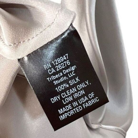 Nili Lotan Midi Cami Slip Dress Silk Silver Medium - Picture 8 of 9